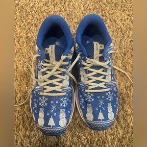 Brooks Blue and White Snowflake Athletic Shoes